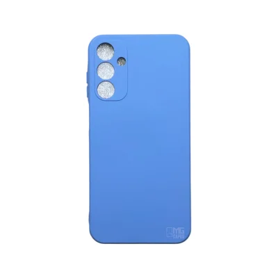 Capa Samsung A05s Silicone Aveludada Protege Câmera Colorida Capinha Anti Impacto Cor:azul Bebê