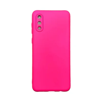 Capa Samsung A02 Silicone Aveludada Protege Câmera Colorida Capinha Anti Impacto A02:pink