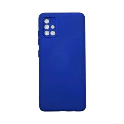 Capa Samsung A51 Silicone Aveludada Protege Câmera Colorida Capinha Anti Impacto A51:azul Bic