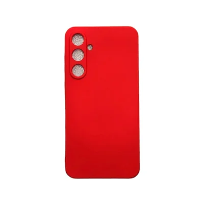 Capa Samsung A25 Silicone Aveludada Protege Câmera Colorida Capinha Anti Impacto Cor:vermelho