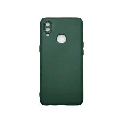 Capa Samsung A10s / A10 S Silicone Aveludada Protege Câmera Colorida Capinha Anti Impacto A10s:verde Escuro