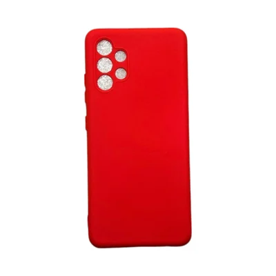 Capa Samsung A32 4g Silicone Aveludada Protege Câmera Colorida Capinha Anti Impacto A32 4g:vermelho