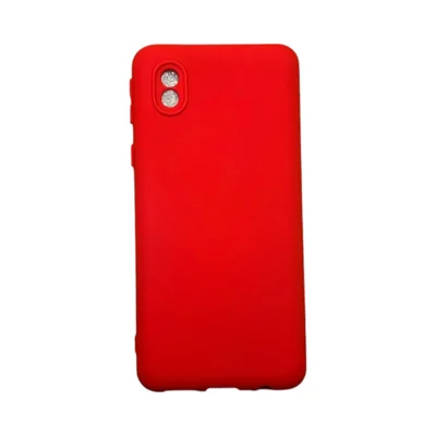 Capa Samsung A01 Core Silicone Aveludada Protege Câmera Colorida Capinha Anti Impacto A01 Core:vermelho
