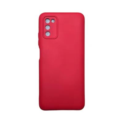 Capa Samsung A02s / A03s Silicone Aveludada Protege Câmera Colorida Capinha Anti Impacto A02s / A03s:vermelho