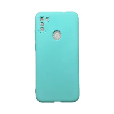 Capa Samsung A11 Silicone Aveludada Protege Câmera Colorida Capinha Anti Impacto A11:turquesa