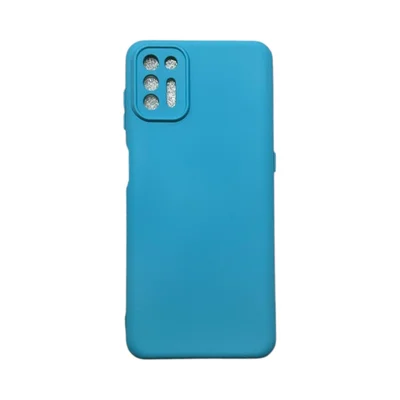 Capa Moto G9 Plus Silicone Aveludada Protege Câmera Colorida Capinha Anti Impacto Moto G9 Plus:azul Céu