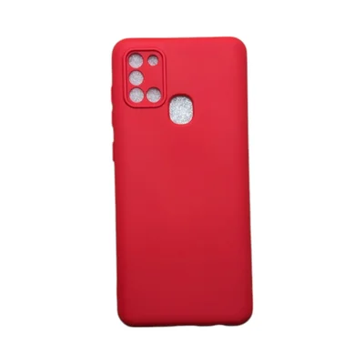 Capa Samsung A21s Silicone Aveludada Protege Câmera Colorida Capinha Anti Impacto A21s:vermelho