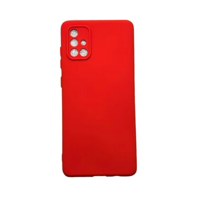 Capa Samsung A71 Silicone Aveludada Protege Câmera Colorida Capinha Anti Impacto A71:vermelho