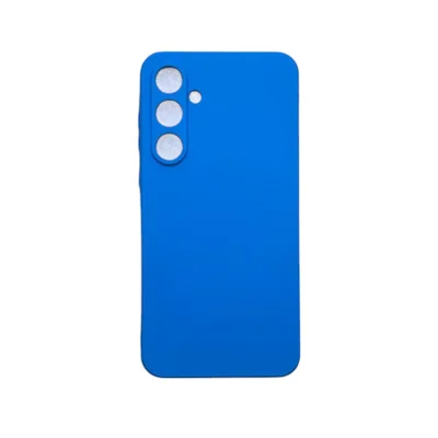 Capa Samsung A25 Silicone Aveludada Protege Câmera Colorida Capinha Anti Impacto Cor:azul