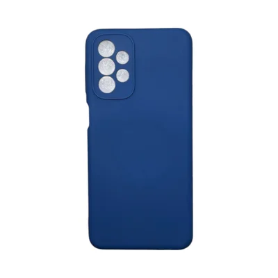 Capa Samsung A23 Silicone Aveludada Protege Câmera Colorida Capinha Anti Impacto A23:azul Escuro