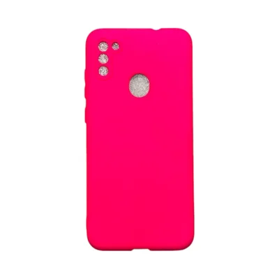Capa Samsung A11 Silicone Aveludada Protege Câmera Colorida Capinha Anti Impacto A11:pink
