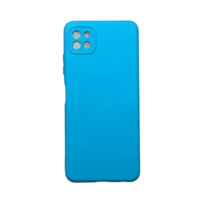 Capa Samsung A22 5g Silicone Aveludada Protege Câmera Colorida Capinha Anti Impacto A22 5g:azul Céu