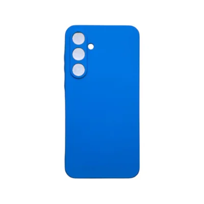Capa Samsung A35 Silicone Aveludada Protege Câmera Colorida Capinha Anti Impacto Cor:azul