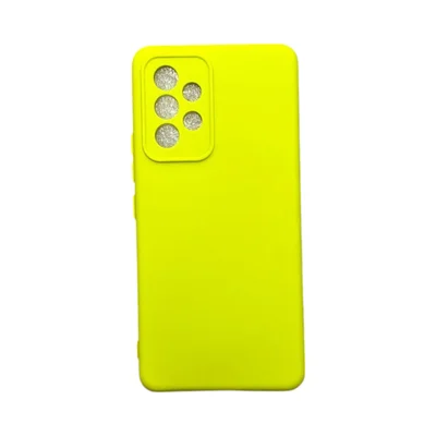 Capa Samsung A53 5g Silicone Aveludada Protege Câmera Colorida Capinha Anti Impacto A53 5g:amarelo 02