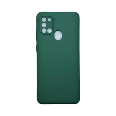 Capa Samsung A21s Silicone Aveludada Protege Câmera Colorida Capinha Anti Impacto A21s:verde Escuro
