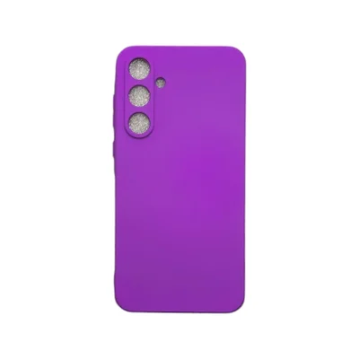Capa Samsung A25 Silicone Aveludada Protege Câmera Colorida Capinha Anti Impacto Cor:roxo 02