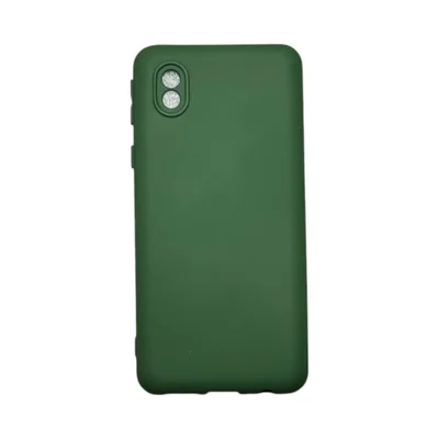 Capa Samsung A01 Core Silicone Aveludada Protege Câmera Colorida Capinha Anti Impacto A01 Core:verde Escuro