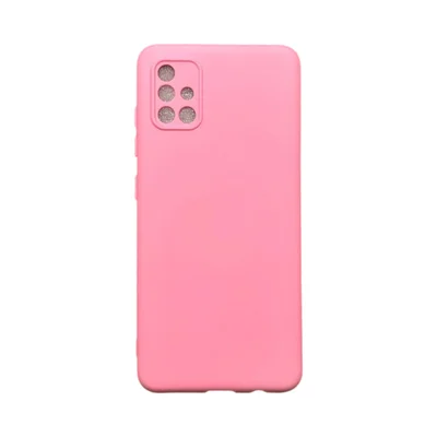 Capa Samsung A51 Silicone Aveludada Protege Câmera Colorida Capinha Anti Impacto A51:rosa Bebê