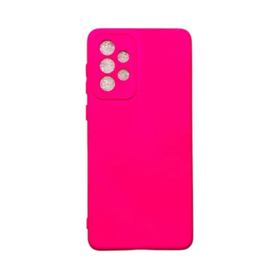 Capa Samsung A73 5g Silicone Aveludada Protege Câmera Colorida Capinha Anti Impacto A73 5g:pink