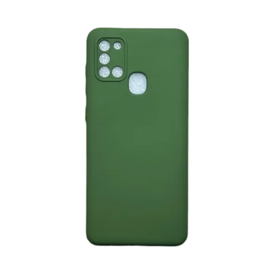 Capa Samsung A21s Silicone Aveludada Protege Câmera Colorida Capinha Anti Impacto A21s:verde Militar