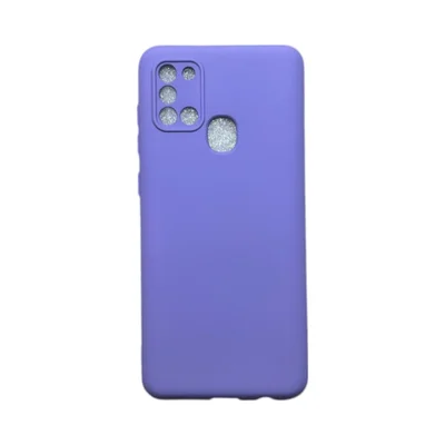 Capa Samsung A21s Silicone Aveludada Protege Câmera Colorida Capinha Anti Impacto A21s:roxo