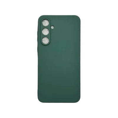Capa Samsung A35 Silicone Aveludada Protege Câmera Colorida Capinha Anti Impacto Cor:verde Escuro