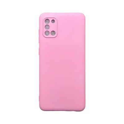 Capa Samsung A31 Silicone Aveludada Protege Câmera Colorida Capinha Anti Impacto A31:rosa Bebê