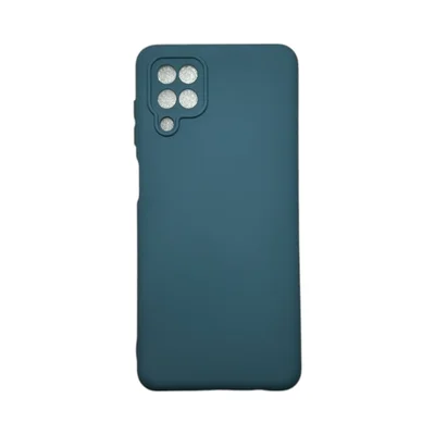Capa Samsung A12 Silicone Aveludada Protege Câmera Colorida Capinha Anti Impacto A12:cinza Escuro