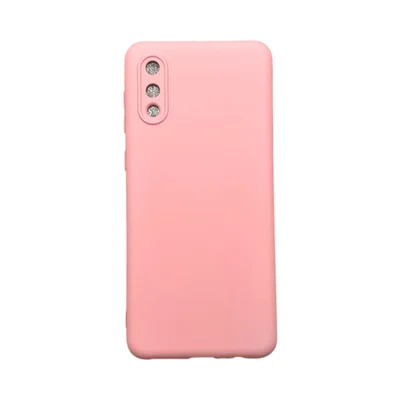 Capa Samsung A02 Silicone Aveludada Protege Câmera Colorida Capinha Anti Impacto A02:rosa 04