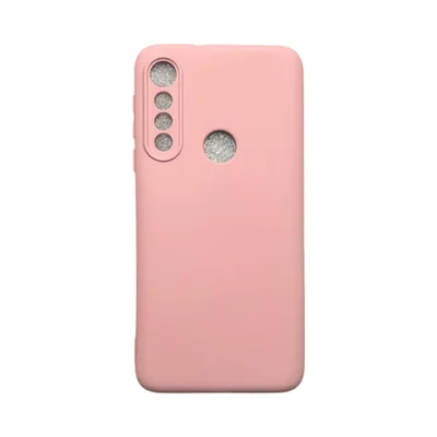 Capa Moto G8 Play Silicone Aveludada Protege Câmera Colorida Capinha Anti Impacto Moto G8 Play:rosa 02