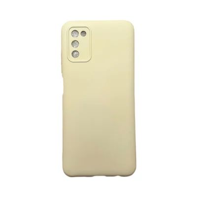 Capa Samsung A02s / A03s Silicone Aveludada Protege Câmera Colorida Capinha Anti Impacto A02s / A03s:bege