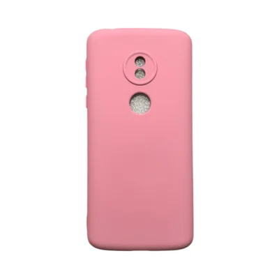 Capa Moto G6 Play Silicone Aveludada Protege Câmera Colorida Capinha Anti Impacto Moto G6 Play:rosa 03