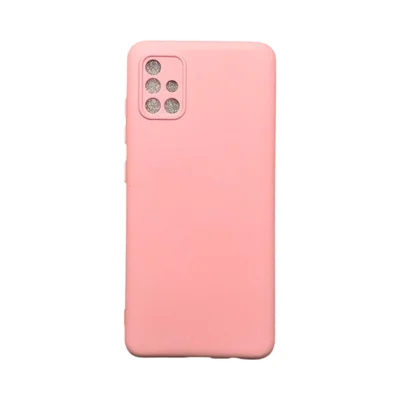 Capa Samsung A51 Silicone Aveludada Protege Câmera Colorida Capinha Anti Impacto A51:rosa 04