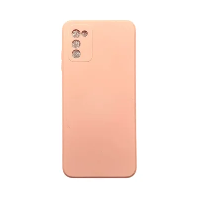 Capa Samsung A02s / A03s Silicone Aveludada Protege Câmera Colorida Capinha Anti Impacto A02s / A03s:rosa 02