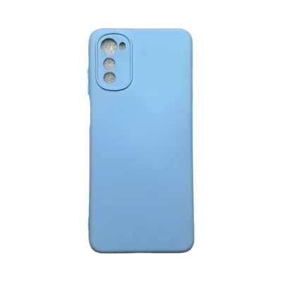 Capa Moto E32 Silicone Aveludada Protege Câmera Colorida Capinha Anti Impacto Moto E32:azul Bebê