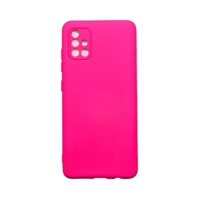 Capa Samsung A51 Silicone Aveludada Protege Câmera Colorida Capinha Anti Impacto A51:pink