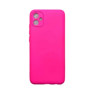 Capa Samsung A04e Silicone Aveludada Protege Câmera Colorida Capinha Anti Impacto A04e:pink