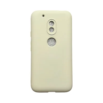 Capa Moto G4 Play Silicone Aveludada Protege Câmera Colorida Capinha Anti Impacto G4 Play:bege