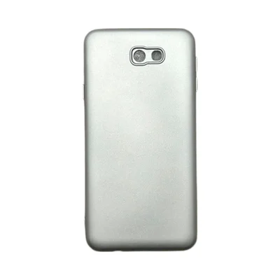 Capa Samsung J7 Prime Silicone Aveludada Protege Câmera Colorida Capinha Anti Impacto J7 Prime:prata