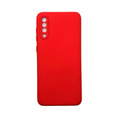 Capa Samsung A70  Silicone Aveludada Protege Câmera Colorida Capinha Anti Impacto A70:vermelho