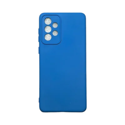 Capa Samsung A73 5g Silicone Aveludada Protege Câmera Colorida Capinha Anti Impacto A73 5g:azul