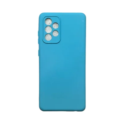 Capa Samsung A52 / A52s  Silicone Aveludada Protege Câmera Colorida Capinha Anti Impacto A52 / A52s:azul Céu