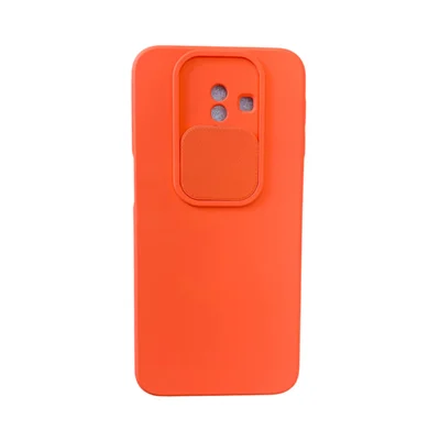 Capa Samsung J6 Plus Silicone Aveludada Protege Câmera Colorida Capinha Anti Impacto J6 Plus:laranja Slide