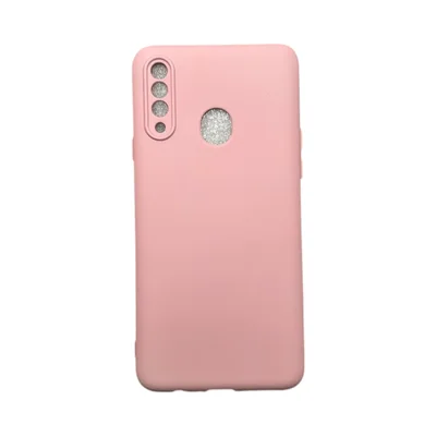 Capa Samsung A20s Silicone Aveludada Protege Câmera Colorida Capinha Anti Impacto A20s:rosa 01