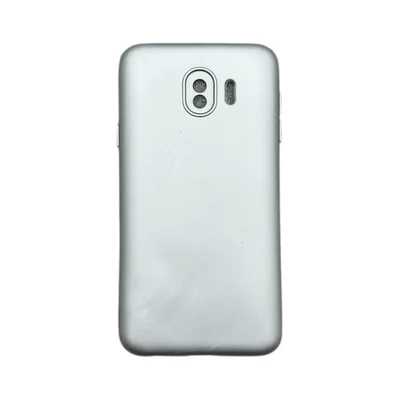 Capa Samsung J4 2018 (j4 Normal) Silicone Aveludada Protege Câmera Colorida Capinha Anti Impacto J4 2018:prata Metálico