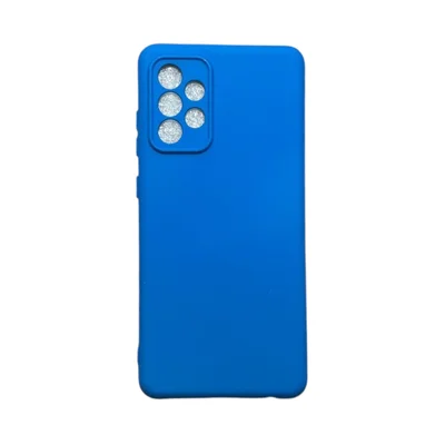Capa Samsung A72 4g / 5g Silicone Aveludada Protege Câmera Colorida Capinha Anti Impacto A72 4g / 5g:azul