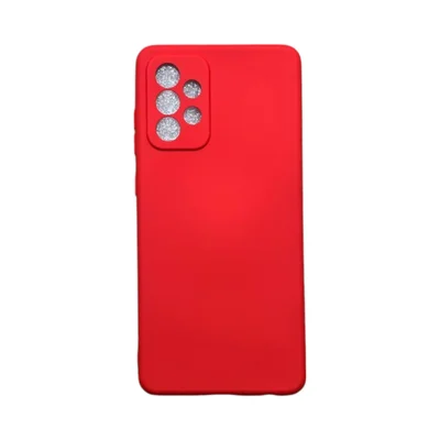 Capa Samsung A72 4g / 5g Silicone Aveludada Protege Câmera Colorida Capinha Anti Impacto A72 4g / 5g:vermelho