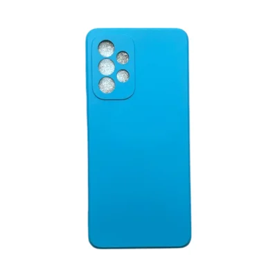 Capa Samsung A33 5g Silicone Aveludada Protege Câmera Colorida Capinha Anti Impacto A33:azul Céu