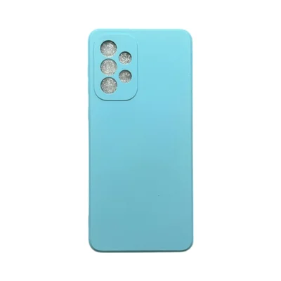 Capa Samsung A33 5g Silicone Aveludada Protege Câmera Colorida Capinha Anti Impacto A33:azul Bebê