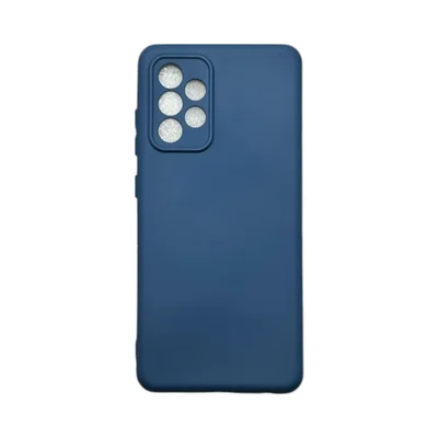 Capa Samsung A52 / A52s  Silicone Aveludada Protege Câmera Colorida Capinha Anti Impacto A52 / A52s:azul Escuro